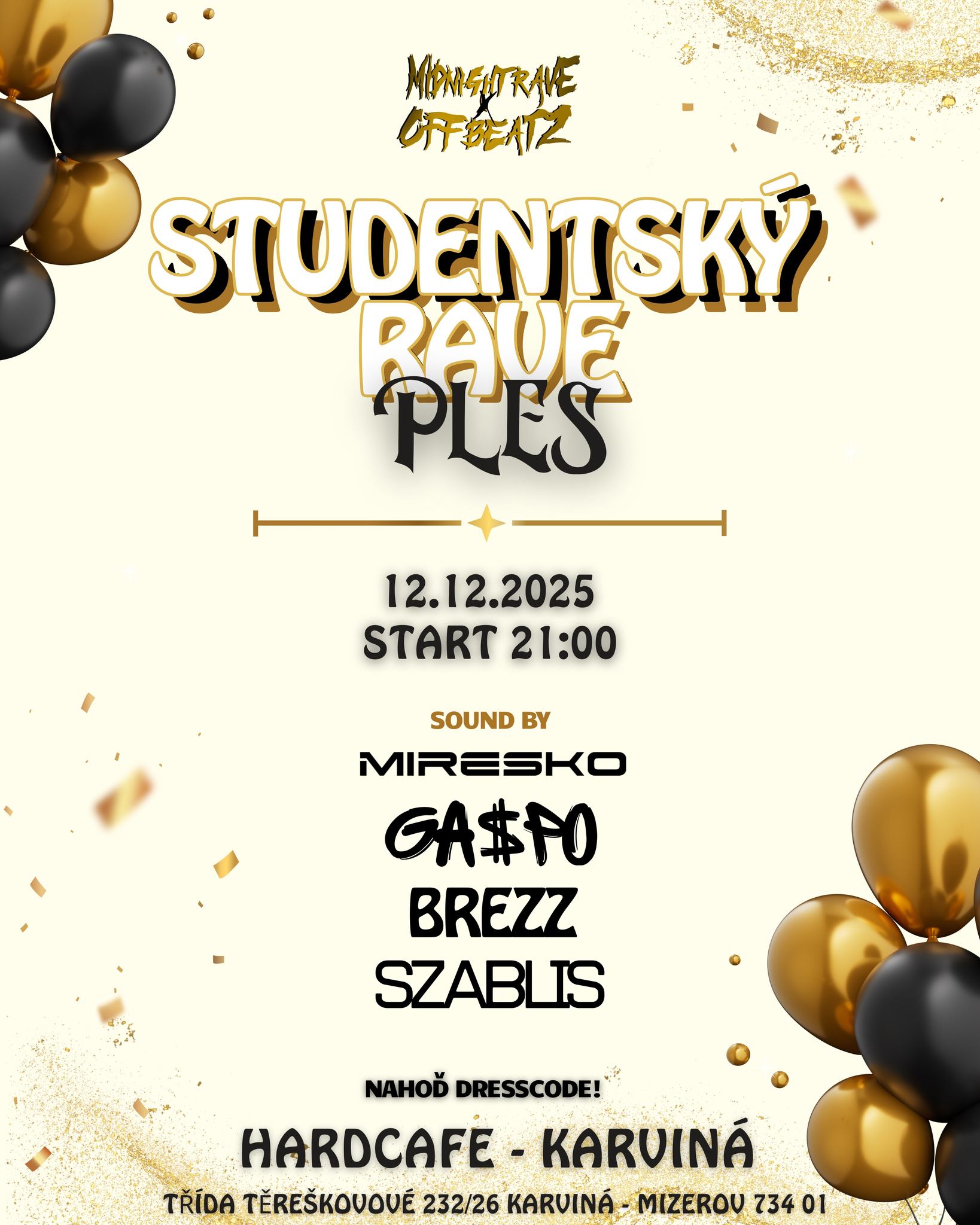 Studentský rave ples 2025